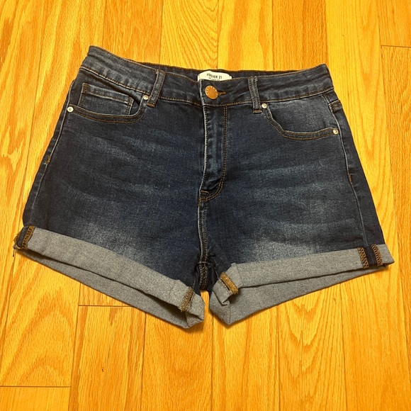 Dark Wash Denim Shorts by Forever 21 - Picture 1 of 3